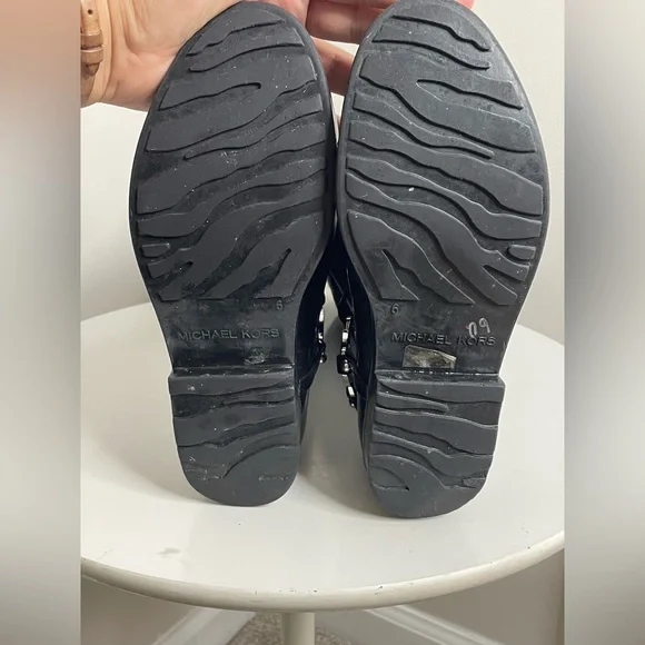 Michael Kors logo Fulton Harness Tall Rain Boot designer riding style knee high - Picture 7 of 9